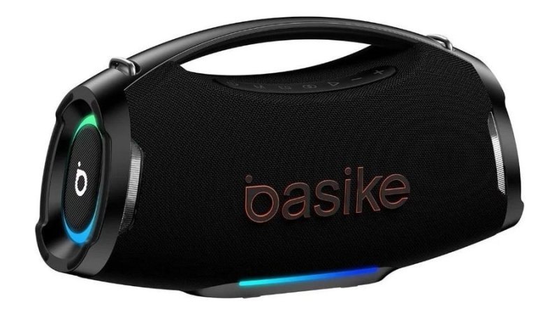 Caixa de Som Portátil Basike Bluetooth 200W Graves Fortes 18000mAh Ipx6 À Prova D'água Rgb e Tws