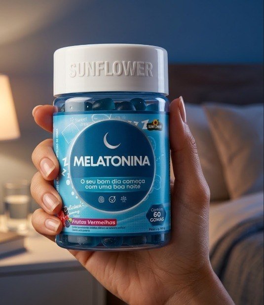 Suplemento em goma Sunflower Gummies Melatonina