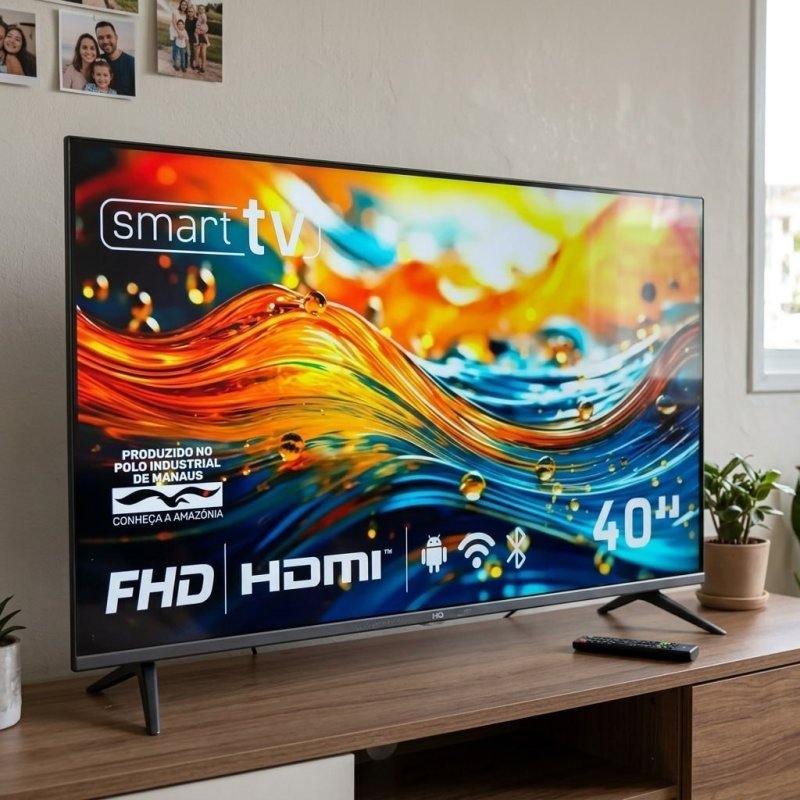 Smart TV HQ 40 Full HD Android 12 Design Slim HQS40NKHM