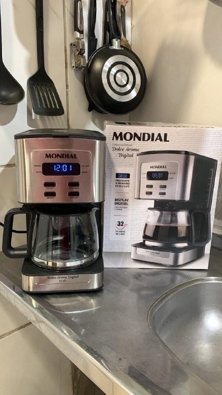 MONDIAL Cafeteira Elétrica Dolce Arome Digital, Preto/Inox, 800W, 110V - C-44-32X-SDI