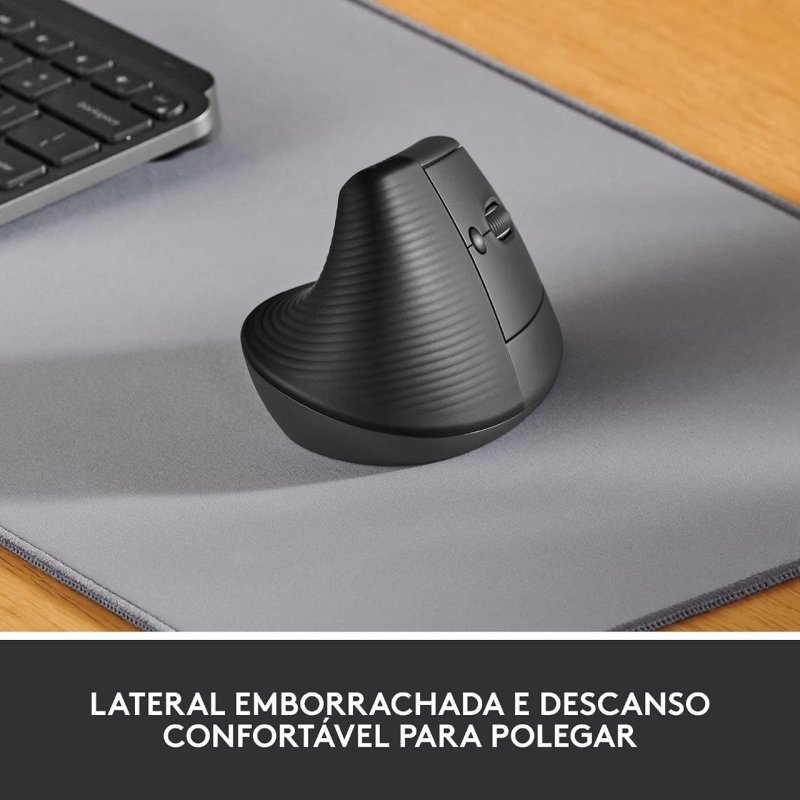 Mouse Sem Fio Logitech Lift Vertical com Design Ergonômico