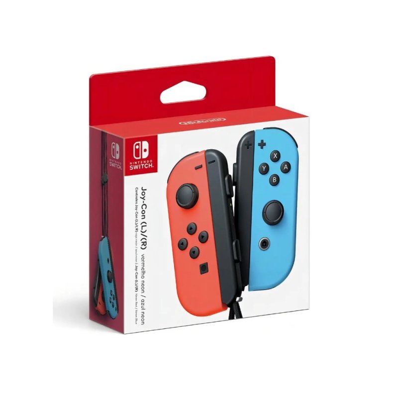 Controle Nintendo Switch Joy-Con - Vermelho e Azul