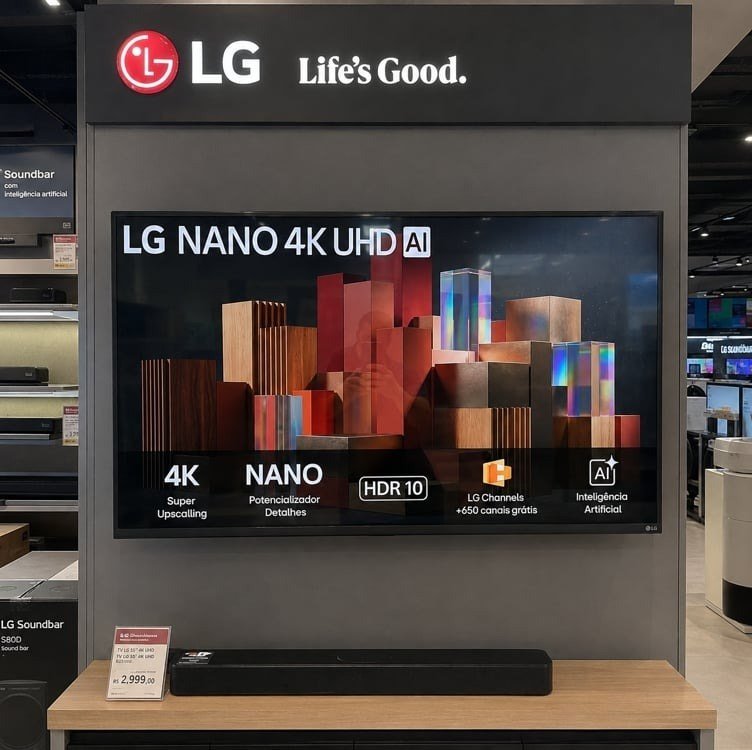 Smart TV PRO LG 55'' 4K Ultra HD AI 55UN85C + Frete Grátis