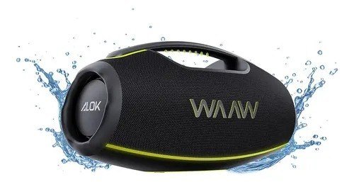Caixa de Som Boombox Waaw by Alok Hyperboom 1000 Bluetooth À Prova d'Água 180W RMS Até 12h de Autonomia