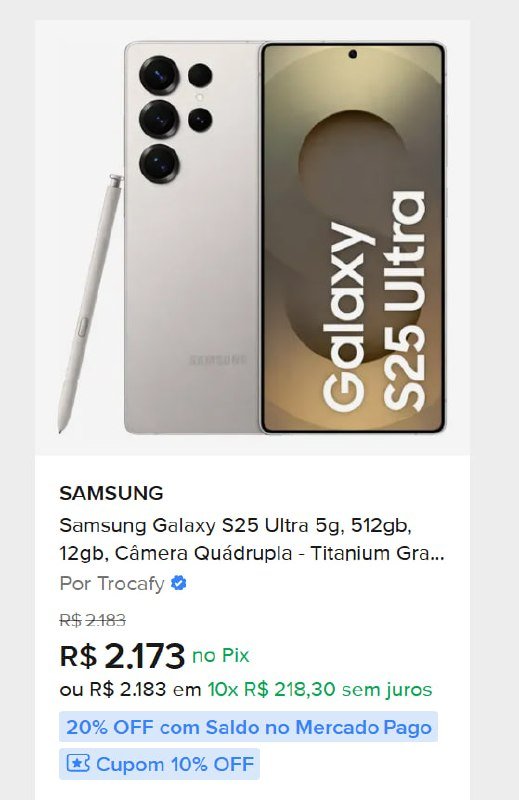 Samsung Galaxy S25 Ultra 5G, 512GB, 12GB - Excelente (Recondicionado)