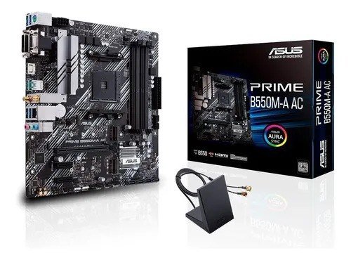 Placa-mãe Asus Prime B550m-a Ac Amd Am4 Matx Ddr4 Wi-fi