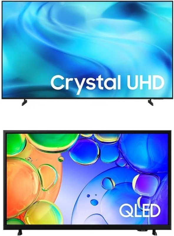 Samsung Combo Smart TV 70" Crystal UHD 4K U8000H + Samsung Smart TV 43" QLED Full HD