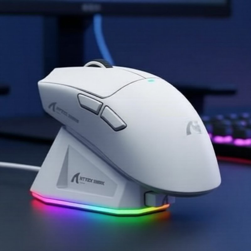 Mouse Gamer Sem Fio Attack Shark X11 Modo Triplo 2.4G BT5.0 22000DPI RGB Recarregável