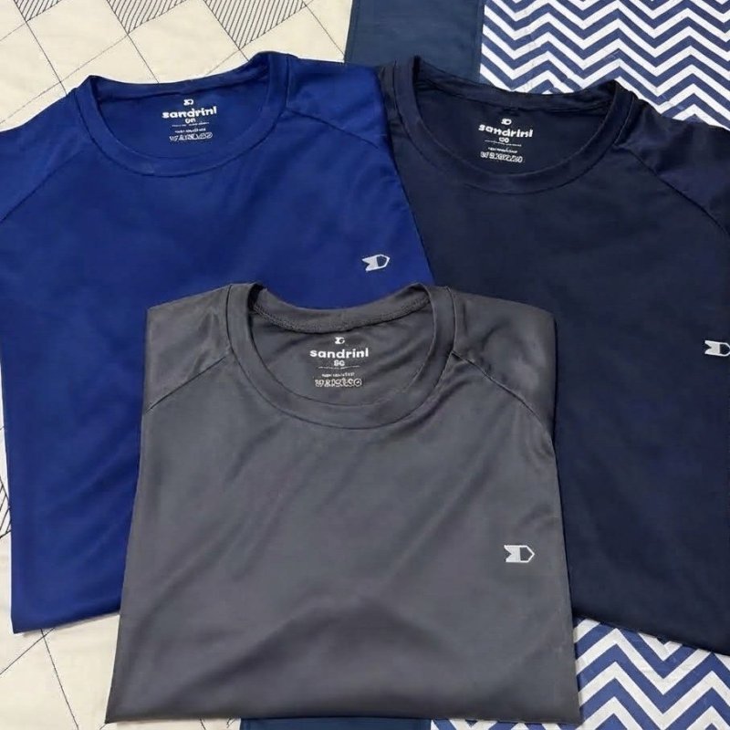 Kit 4 Camiseta Dry-fit Sandrini Masculina Academia Caminhada (P ao GG)