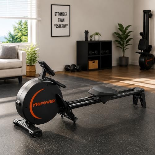 Remo Magnético Indoor Doméstico 8 Níveis – Trilho de Alumínio 1 m, Movimento Silencioso, Suporte para Tablet, Capacidade de até 150 kg