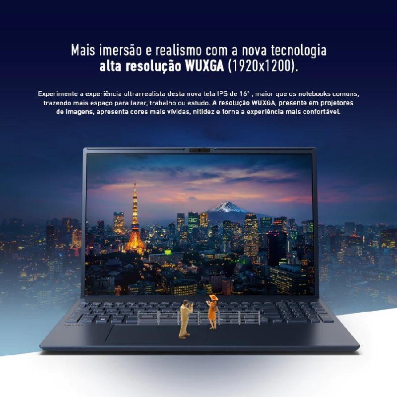 Notebook VAIO FE 16 AMD Ryzen 7 5825U, Linux, 8GB RAM 256GB SSD 16" WUXGA IPS - Cinza Grafite