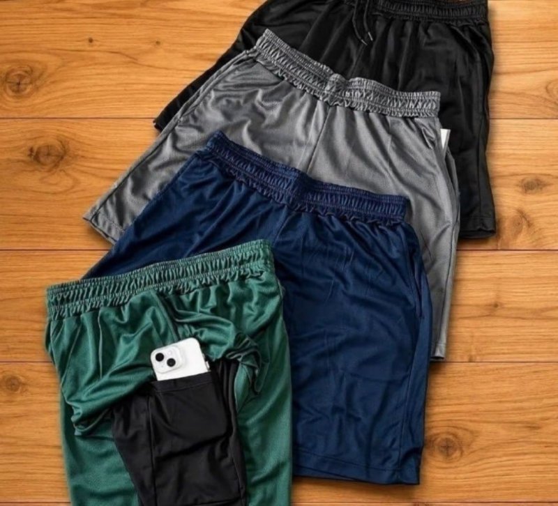 Kit 4 Shorts 2 em 1 Dryfit Compressão (P ao GG)