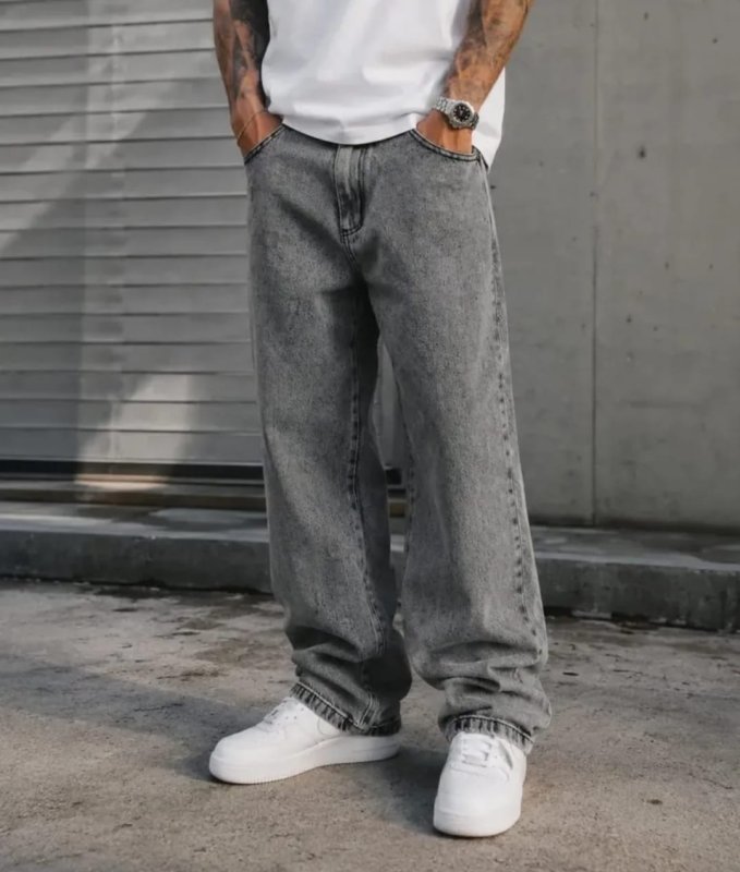Calça Balão Masculina Jeans Original Larga