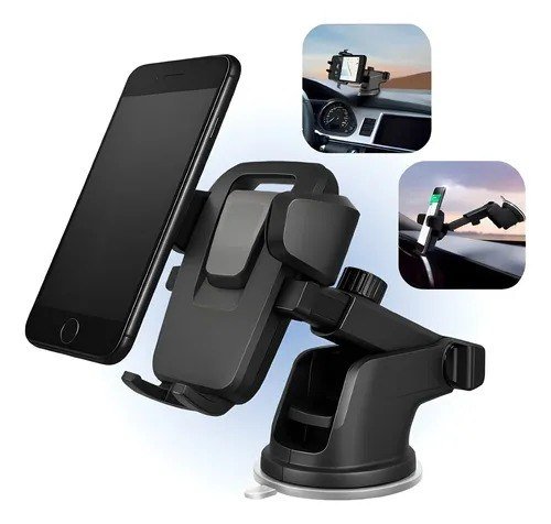Suporte Celular Veicular Carro Ventosa Automatico Painel Preto