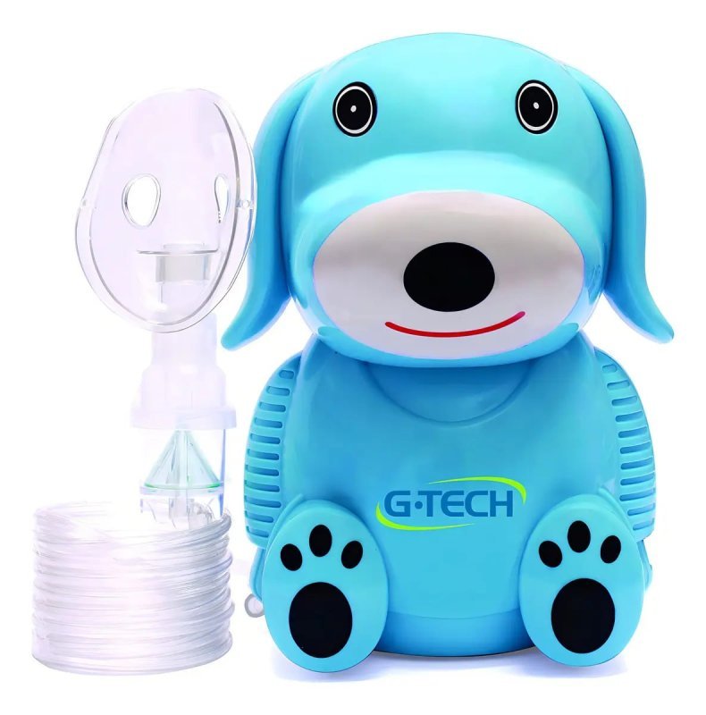 Inalador e Nebulizador G-Tech NEBDOG Azul Infantil Bivolt