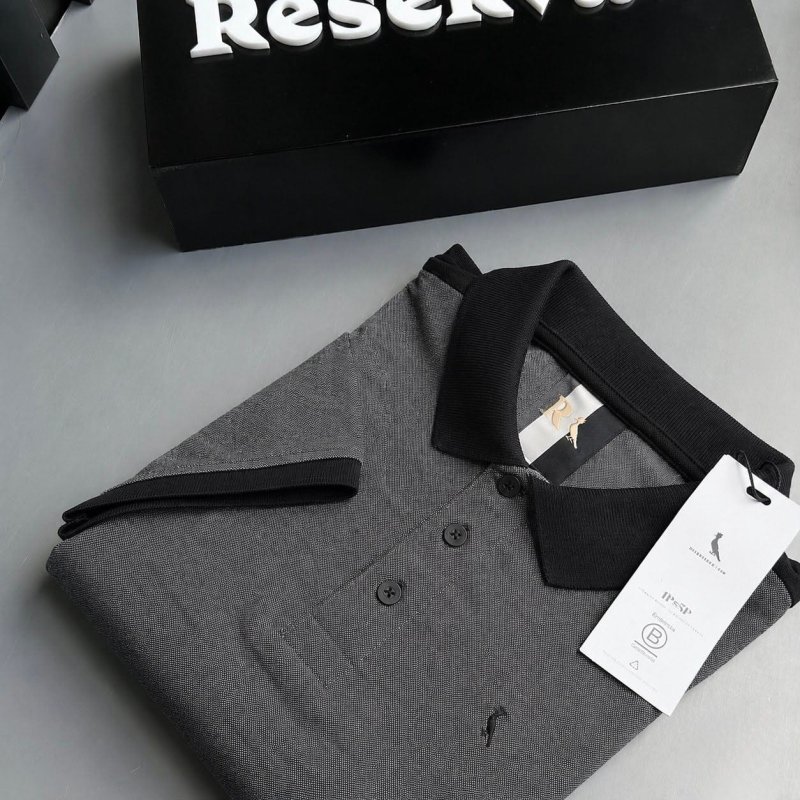 Polo Slim Piquet Denim Rsv Reserva (Apenas P e M)