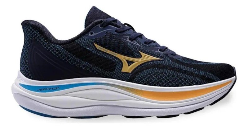 Tênis Mizuno Wave Skyway Masculino Performance Corrida Azul-escuro