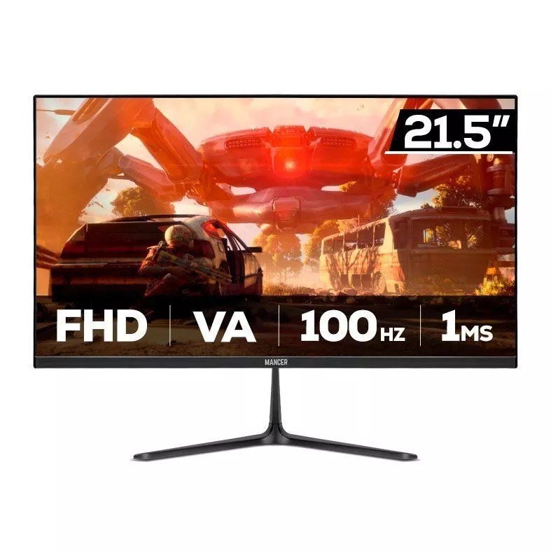 Monitor Gamer Mancer Horizon Z2s, 21.5 Pol, Va, Fhd, 1ms, 100Hz, Hdmi/Vga, Mcr-Hzn21s-Bl3