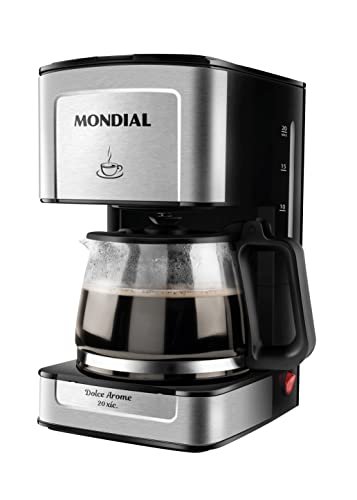MONDIAL Cafeteira Elétrica Dolce Arome, 110V, 550W, Preto/Inox - C-43-20X-SI