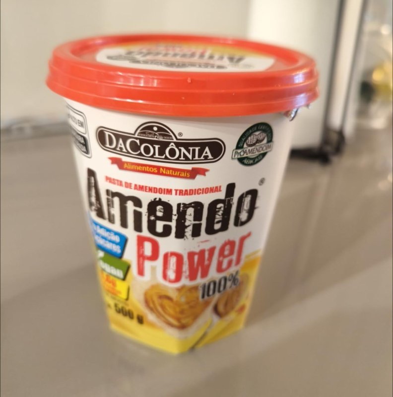 DaColônia Amendopower - Pasta De Amendoim Integral, Zero, 500G