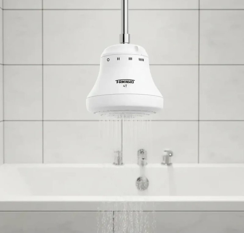 Ducha Chuveiro Elétrico Faminho 4 Temperaturas Sem Cano 6800w Fame