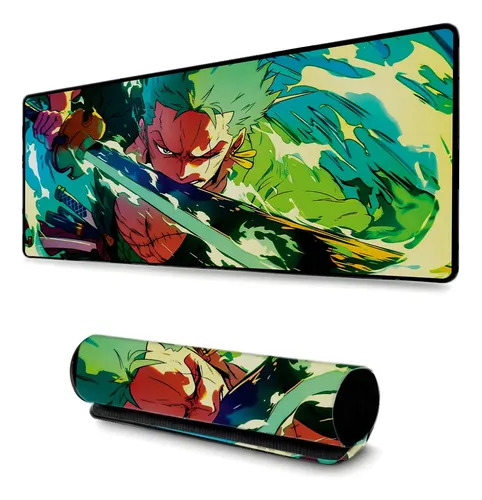 Mouse Pad Gamer 90x40 Anime One Piece Roronoa Zoro Mangá