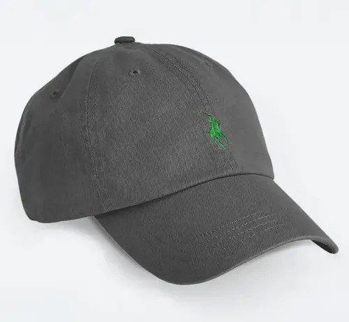 Boné Rl Original Importado Logo Bordado Aba Curva Ajustável Chumbo Unico