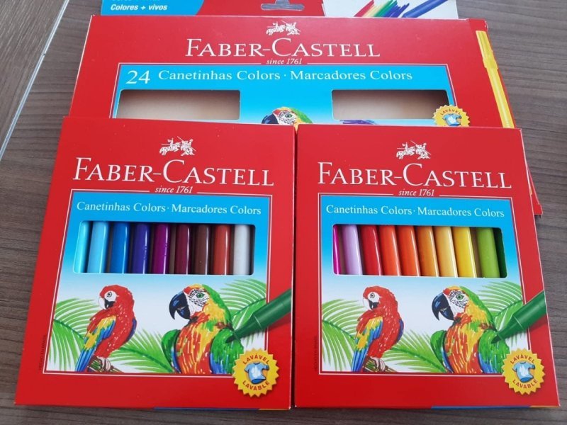Hidrográfica com 24 Cores Estojo Cartão, Faber-Castell