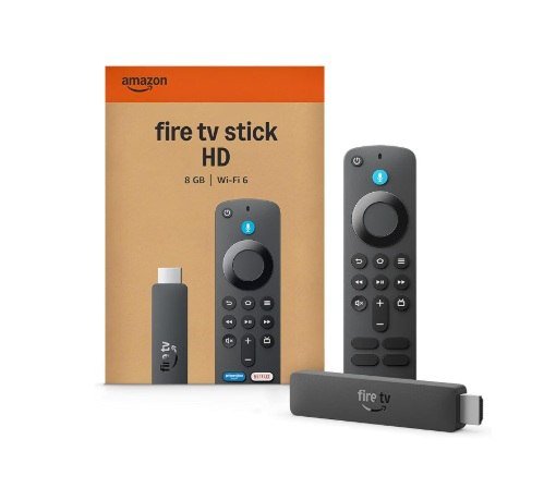 Amazon Fire TV Stick HD (modelo mais recente), Controle Remoto por Voz com Alexa, Preto