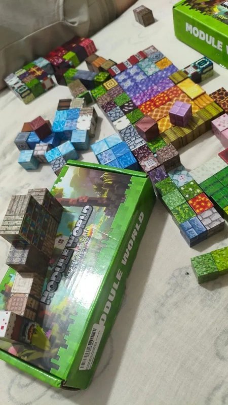 Kit 100 Blocos Magnéticos De Montar Construção Brinquedo + Frete Grátis