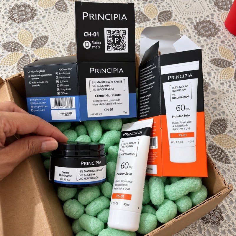 Principia Kit Hidratação E Proteção Facial Ch-o1 + Ps-01 Todo Tipo De Pele Dia/noite + Frete Grátis