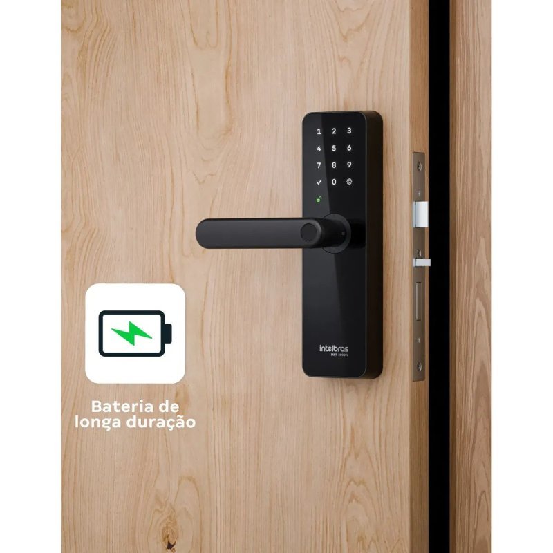 Fechadura Inteligente de Embutir com Maçaneta MFR 3000 V Intelbras