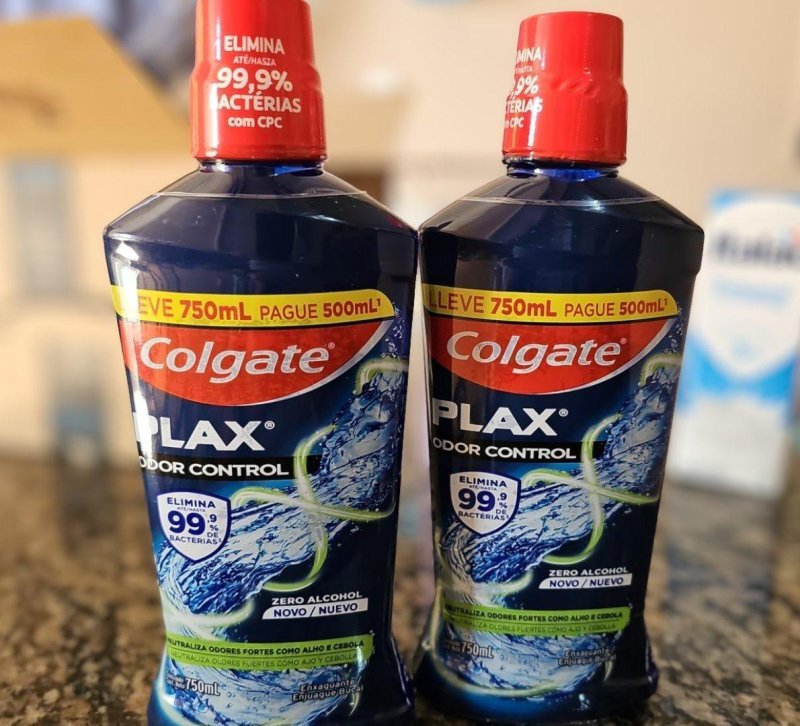 Colgate Plax Odor Control Enxaguante Bucal Sem Álcool, 750ml