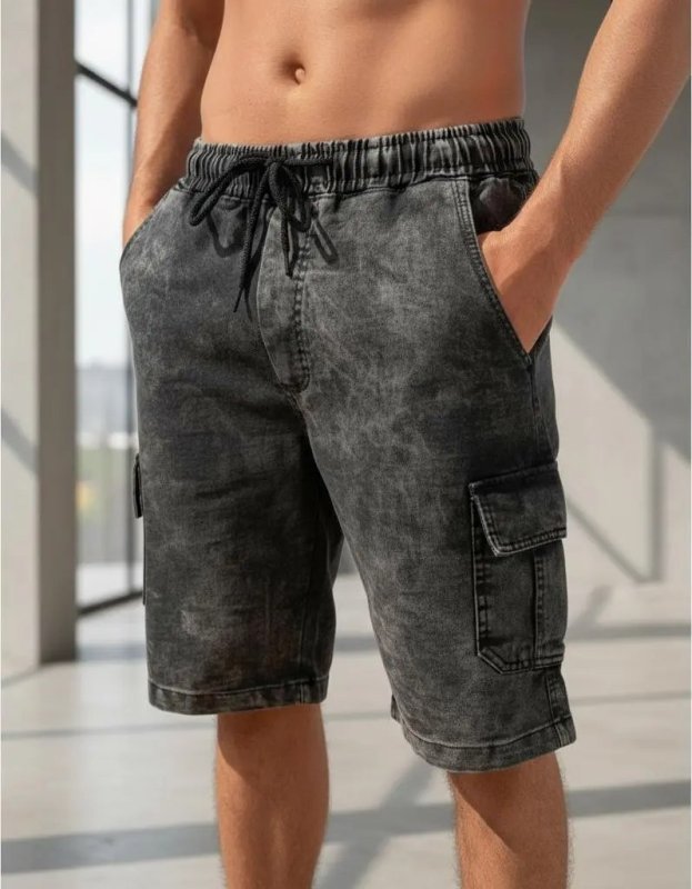 Bermuda Jeans Cargo Baggy Masculina Streetwear