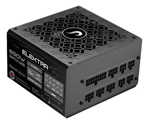 Fonte Gamer Rise Mode Elektra 650w Full Modular Selo Teclab Preto