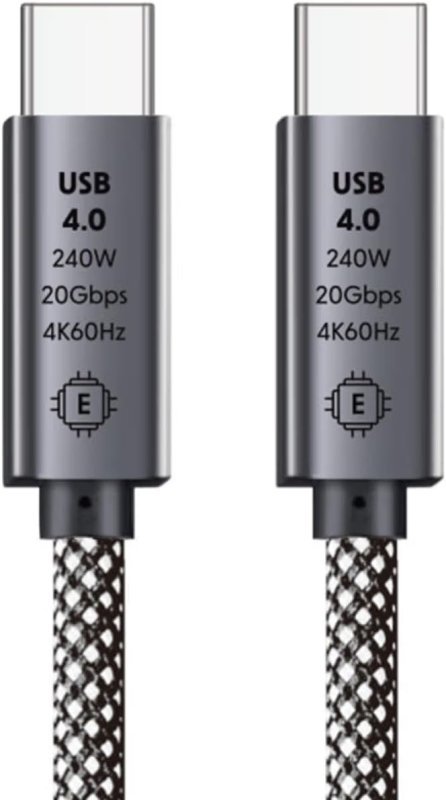 Cabo USB C para USB C 240W 2m 20Gbps 4K 60Hz Carga Rápida