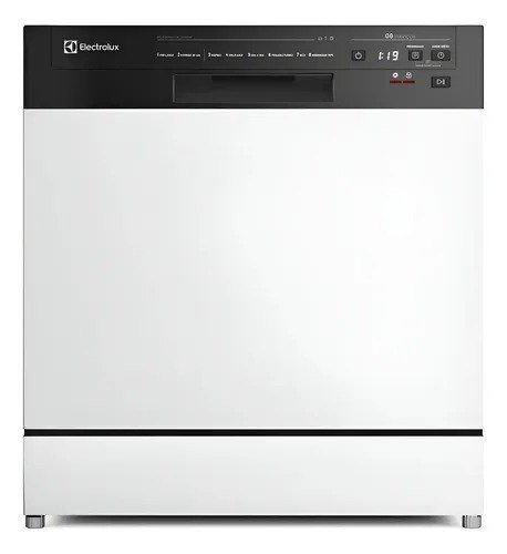 Lava-Louça 8 Serviços Branca com Programa Lava & Seca 50 min (LB08E Electrolux)