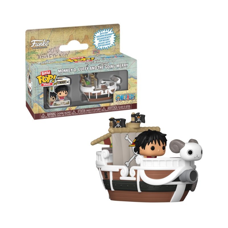 Boneco Bitty POP! Rides Monkey D. Luffy e Going Merry, One Piece