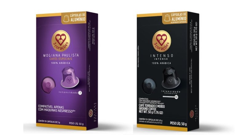 3 Corações 10 Cápsulas de Café Compatíveis c/ Nespresso
