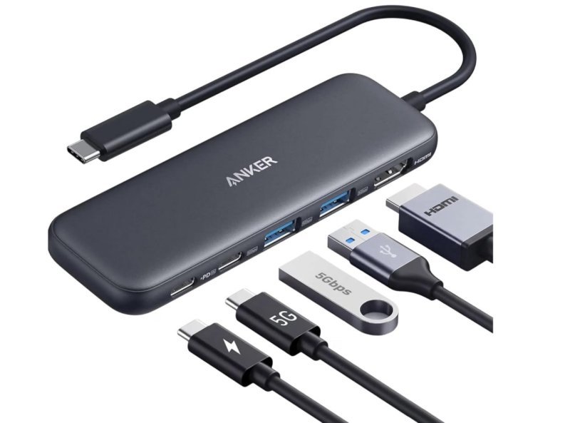 Anker Hub USB-C 332 5 em 1, HDMI 4K@30Hz, 5 Gbps 2*USB 3.0 e USB-C, PD 85W