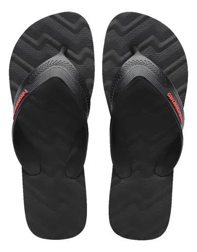 Chinelo Havaianas Masculino Track Waves Lançamento Preto