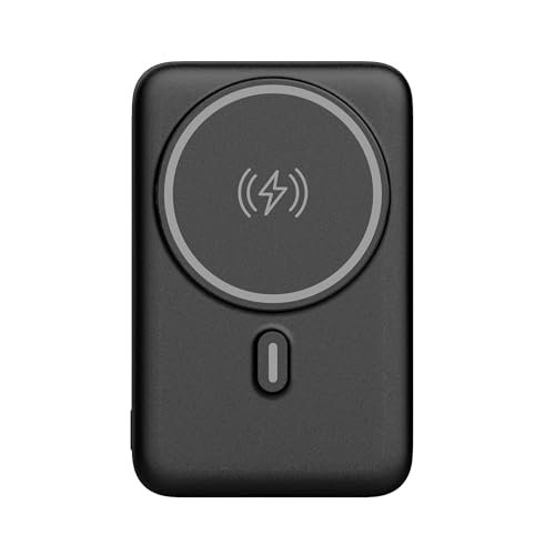 Geonav Power Bank, Carregador Portátil Universal por Indução 10.000mAh, Carregamento rápido, Suporte Dobrável, Compatível com MagSafe, PB10MAGBK, Preto