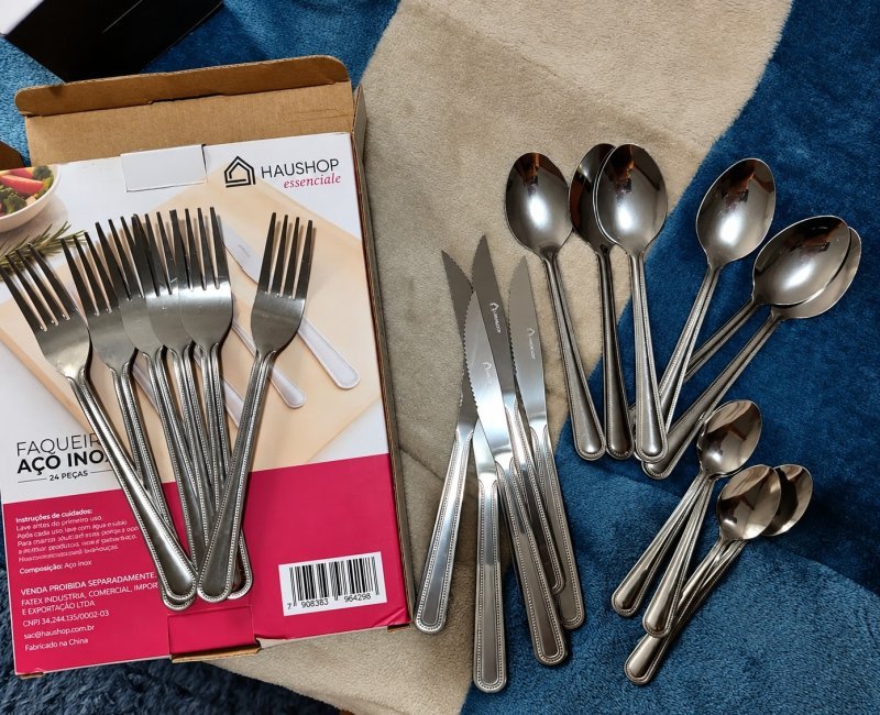 Faqueiro Inox 24 Peças Essenciale Haushop