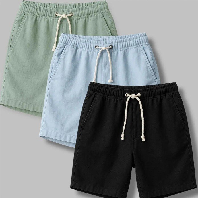 Kit 3 Shorts Masculino Bermuda Linho Verão Envio Imediato + Frete Grátis