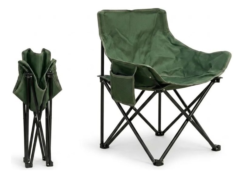 Cadeira Camping Pesca Praia Dobrável com Bolso e Bolsa