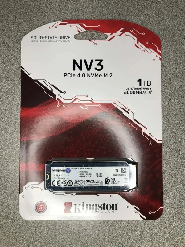 SSD Kingston 1TB M.2 NV3 PCIe 4.0 NVMe 6000MB/s