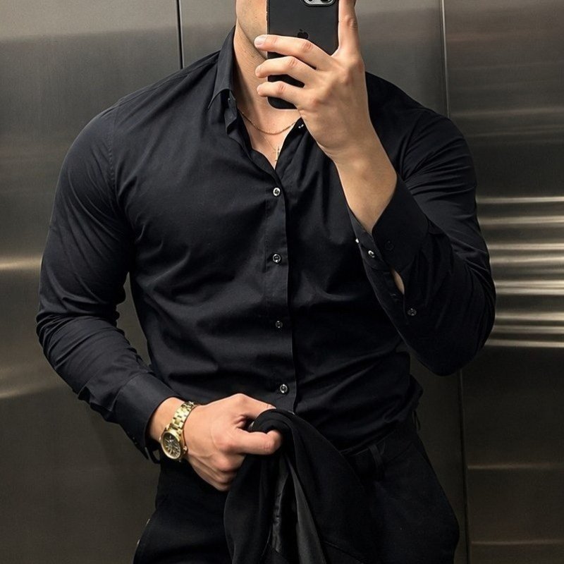Camisa Social Slim Manga Longa (P ao G1)