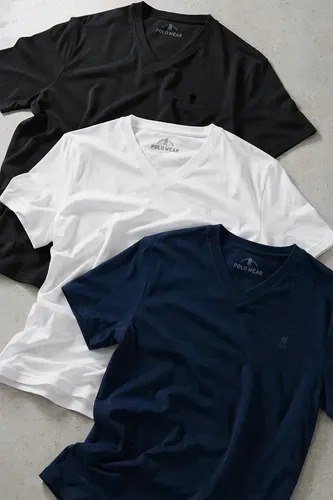 Kit 3 Camisetas Gola V Polo Wear