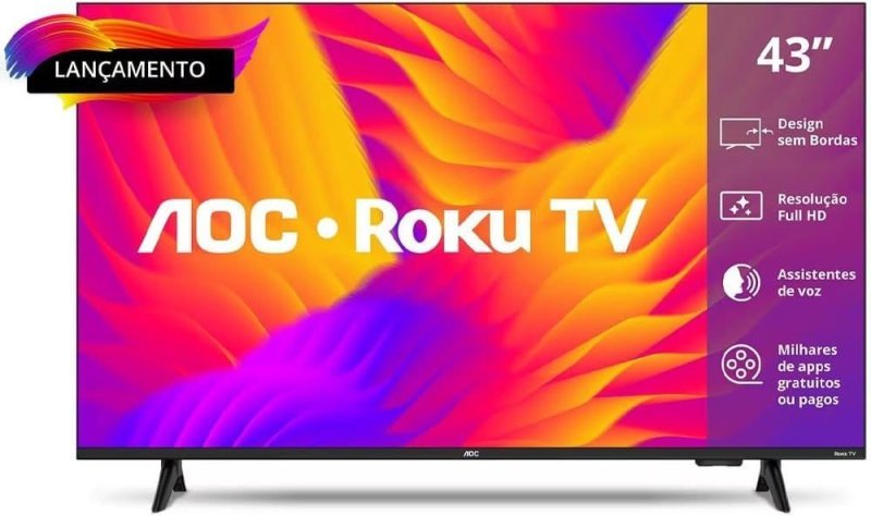 TV AOC Smart 43" Roku TV Full HD 43S5155/78G