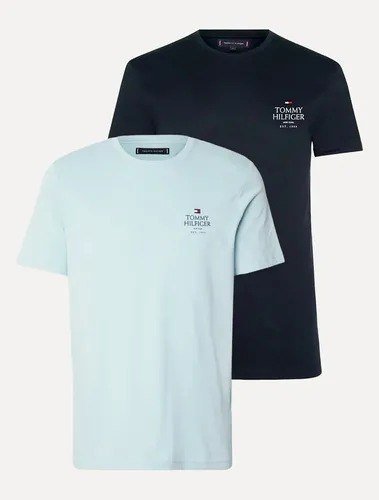 Kit Camisetas Tommy Hilfiger Love Azul Marinho/azul Claro